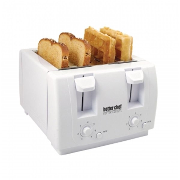 Steadychef 4 Slice Dual-Control Toaster, White ST97266